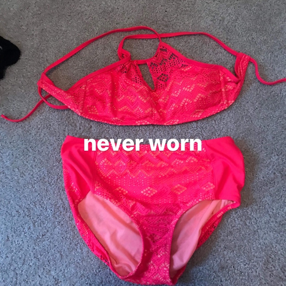 high waisted swim suit